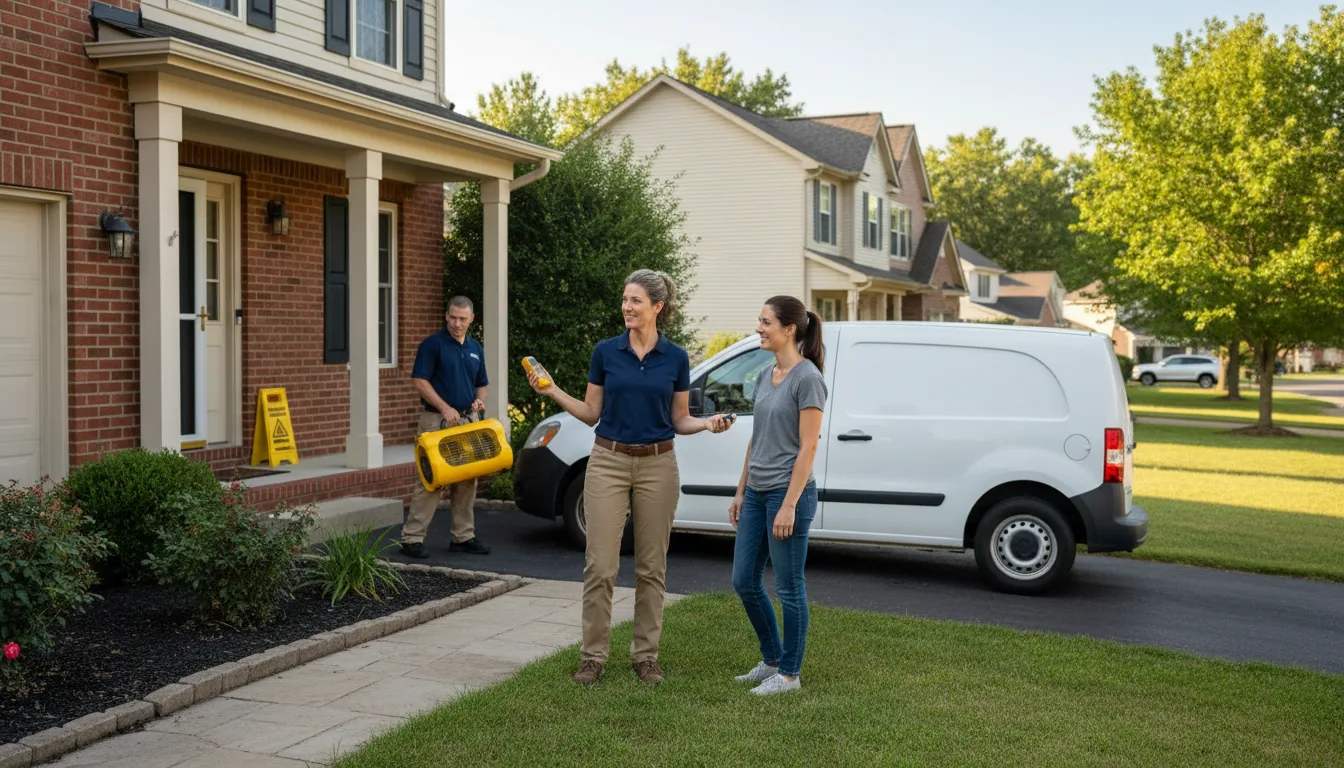Residential water damage restoration in Martin, MI